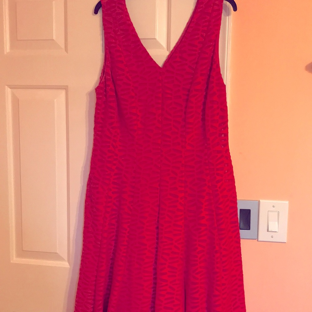 Calvin Klein- Coral A-line burnout dress